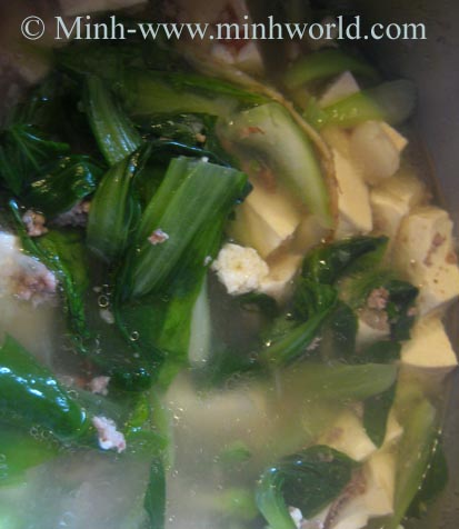 Pak Choi- Tofu Suppe